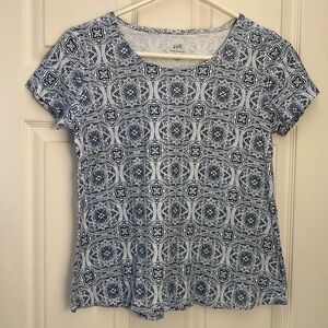 J. Jill  shirred -back tee, XS, 100% Pima cotton